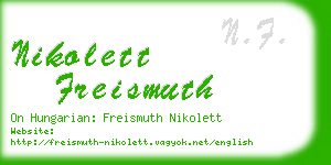 nikolett freismuth business card